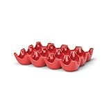 Rachael Ray Serveware Egg Tray, 12-Cup, Red