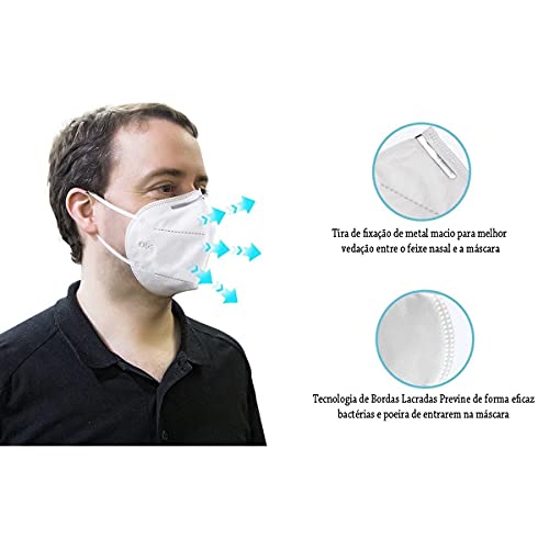 Kit Mascara Kn95 N95 Branca Proteção 20 Unidades