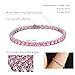 OYOGAA Tennis Bracelets for Women Trendy 5MM Colorful Tennis Bracelet 14K Golden Silver Plated 5A+ Cubic Zirconia Bracelets Dainty Charm Bracelet for Men-Pink7