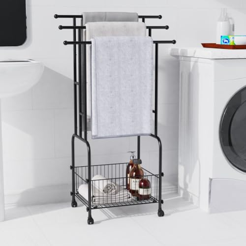 50% Off 42-Inch 3-Tier Rolling Bathroom Towel Rack