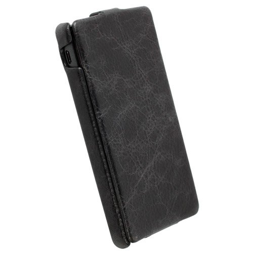 Krusell Tumba Etui à Rabat en Cuir pour Sony Xperia SP Noir