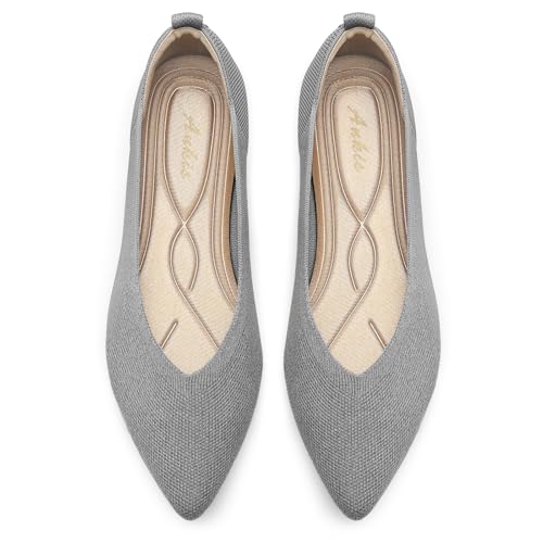 Image of Ankis Ballet Flats Shoes for Women Dressy Comfortable, Pointed Toe Casual Work Flats for Women Foldable