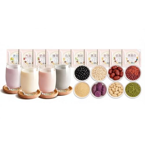 Paquete De Leche De Soja En Polvo De 10 Sabores, 70g * 10 Bolsas, Mezcla De Granos For Batidos De Licuadora, Desayuno Nutritivo, Uso Comercial Y Doméstico