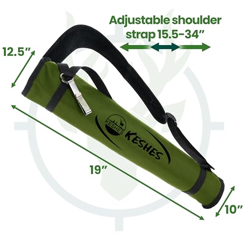 image for KESHES Archery Back Arrow Quiver Holder - Adjustable Quiver for Arrows