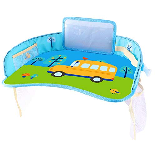 Golden.Y Bandeja de Viaje para niños, Bandeja para Aperitivos y Juegos, Bandeja de Viaje para Asiento de Coche, Bandeja de Viaje para Coche, Cochecito, avión