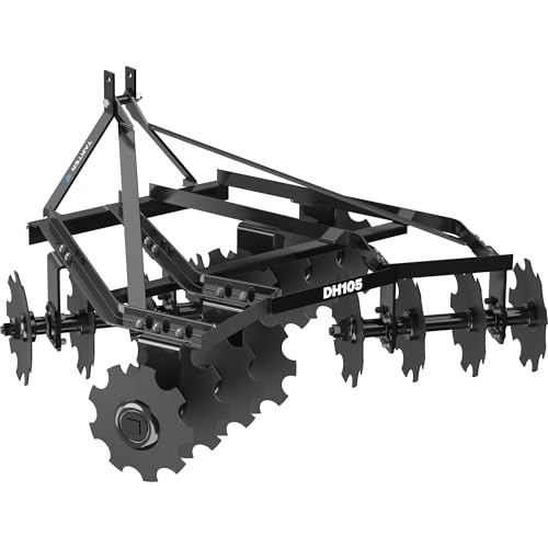 Tarter 100 Series Disc Harrow - 5ft. Working Width, 14in. Notched Steel Blades, Quick-Hitch Compatible, Model# DH105BL