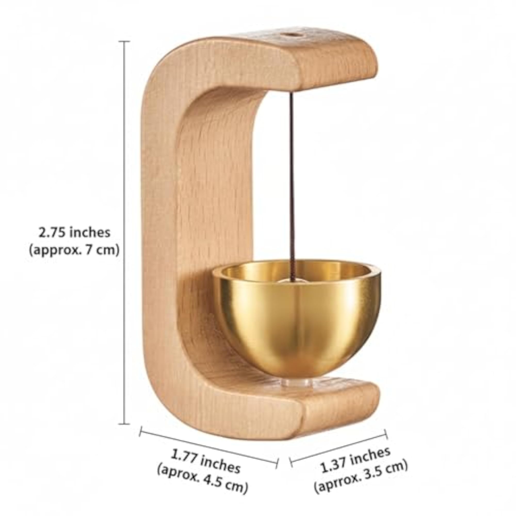 Wooden Door Chime with Beech Wooden Brass Bell