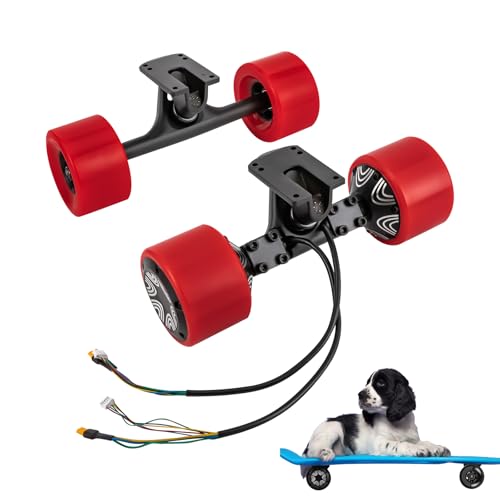 Elektrisch Skateboard Nabenmotor, 250W IP44 Elektrisches Skateboard Motor Set mit Steckverbinder, Einzelmotorset für Skateboards (Rot)