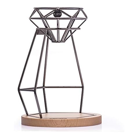 A.IDIO Combo | Pour over coffee stand +Diamond Coffee Dripper | Diamond Style | an Artwork for Coffee Connoisseurs | Coffee Lovers for Best Coffee Experience (Charcoal) Cover
