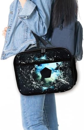 Soccer Lunch Bag Insulated Reusable Lunch Box Kids Girls Boys Cooler Thermal Tote Bag For Men Women School Work Picnic - Image 6