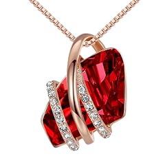 101-January July-Ruby Red-Rose Gold Plated