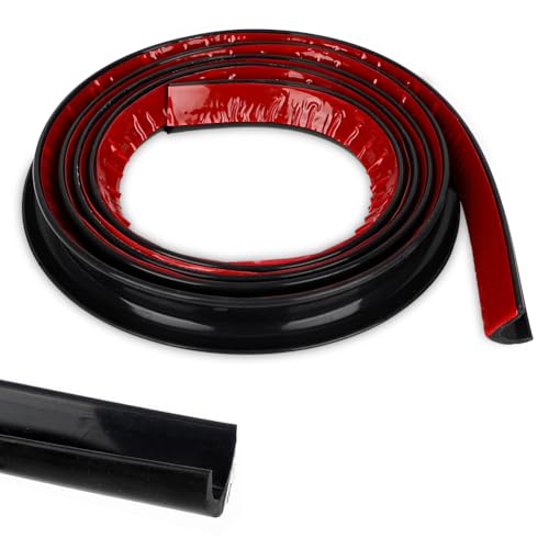 Canalón de lluvia autoadhesivo negro 2,5 m – J Shape canalón de lluvia de techo tiras de redirección para autocaravanas, vehículos, camiones, barcos, coches, furgonetas