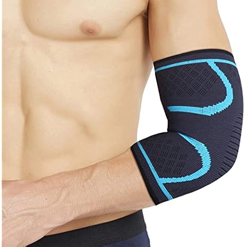 Zucng Elbow Support Brace for Men and Women, Elbow Brace Compression Sleeve, Elbow Support Sleeve for Tennis Golfers Weightlifting Bodybuilding Sports (Single, XL) Cover