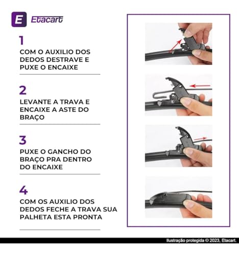 3 Palheta Limp. Parabrisa Diant.+ Tras. Hb20 2020 2021 2022