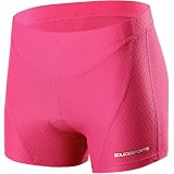 Eco-daily Women's Bike Shorts 3D Padded Cycling Underwear Shorts Pink