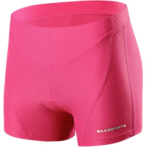 Eco-daily Cycling Shorts Womens 3D Padded Bicycle Bike Biking Underwear Shorts Pink