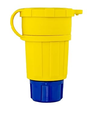 Ericson 2626-CW6P Connector, Perma-Tite, NEMA L17-30R, 3 Pole/4 Wire Locking Blade, 30 Amp, 600V, 3 Phase, Safety Yellow