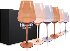 19.5oz amber wine glasses