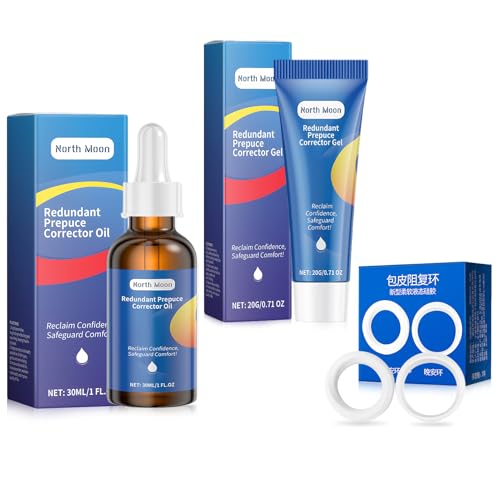 3 Stück Phimose Salbe Männer Phimose Korrektur Gel +Phimose-Pflegeöl+Phimosis Stretching Rings,Natürliche Kortisonsalbe,Phimose Vorhautkorrektur Gel Für Überschüssige Vorhaut,Schnelle & Sanfte Wirkung