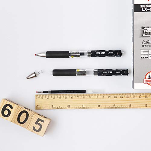 VIDOO 12 STK/Box Presse Typ Gel Stifte 0.5 mm Nib Signing Pen Glatte Schreib Gel Tintenstift - Schwarz