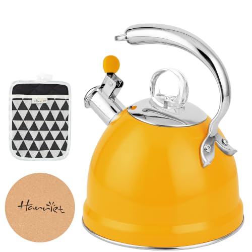 Harriet Tea Kettle Stovetop, 2.5 QT Whistling Stainless Steel Teapot