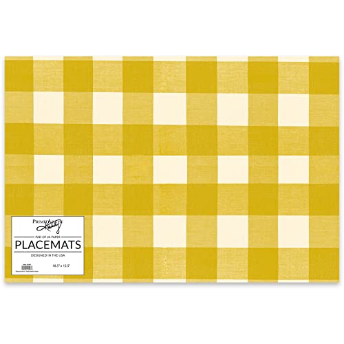 Paper-Placemat-Pad-Gold-Buffalo-Check Paper Placemat Pad Gold Buffalo Check