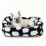 Picture of JOEJOY Small Dog Bed for Small Dogs, Rectangle Washable Orthopedic Dog Bed with Removable Zipper Cover, Cute Soft Calming Puppy Pet Bed with Jacquard Shaggy Plush & Non Skid Bottom