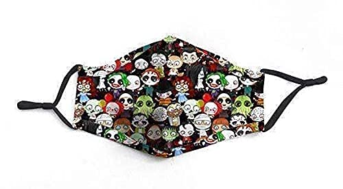 Cartoon Monsters Horror Movies Adult Kids Adjustable Face Mask, Freddy, Zombie, Pennywise, Jason, Mummy, Annabelle, Exorcist - Fast and Free
