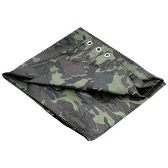 HFT 46411 7 4 in. x 9 ft. 6 in. Camouflage All Purpose/Weather Resistant Tarp, Camo