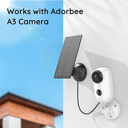 Solar Panel Camera Usb Charger: 5V Outdoor Panels Charging Security Wireless Cameras Via Micro Usb Port - Power Supply For Weatherproof Outside Rechargeable Adorcam Surveillance Camera #TOP6