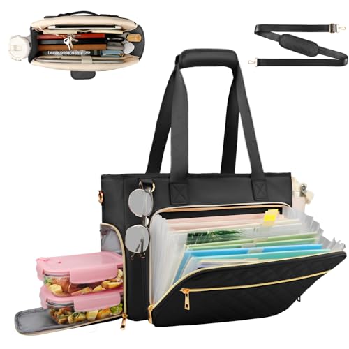 ahzske Accordion File Tote