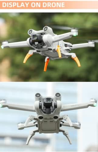 Bof Mini 3 Pro Landing Gear, Foldable Heightened Extender Landing Legs for DJI Mini 3 Pro Accessories (Orange)
