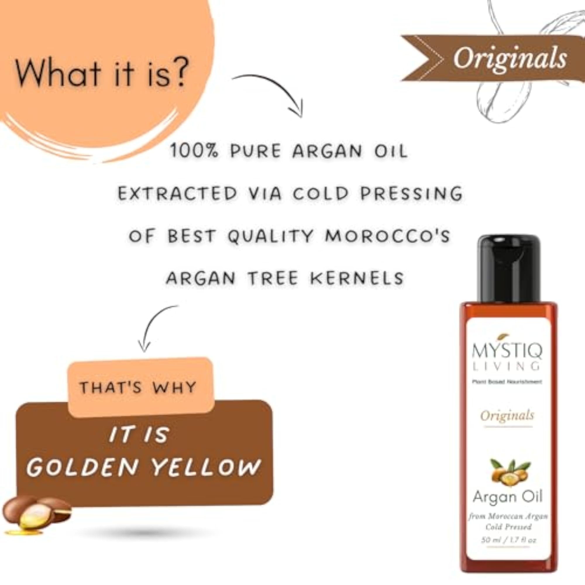 Pure Moroccan Argan Oil, 50ml