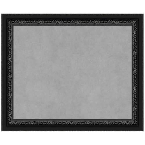 Amanti Art Black Framed Magnetic Board, 24x20, Traditional Office Decor