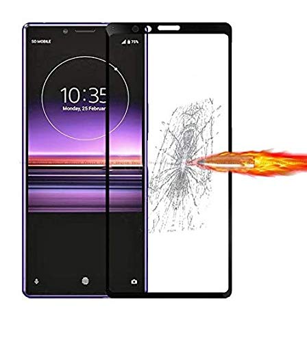 Image of SkyTree 3D Screen Protector Full Curved Edge to Edge Protection Tempered Glass for Sony Xperia 1 6.5 inch J8110, J8170, J9110, J9150 - Black