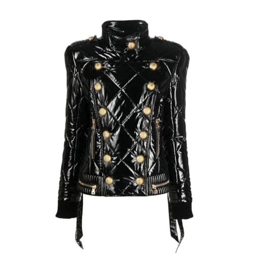 Manteau d'hiver en duvet pour femme veste courte chaude manches longues