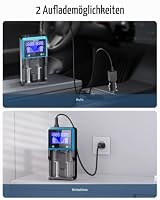 Keenstone Universal Akku Ladegerät, 18650 Akku Ladegerätmit 2 Schacht, LCD Smart Schnell Aufladen Batterieladegerät für NI-MH NI-CD AA AAA Li-Ion LiFePO4 IMR 10440 14500 16340 18650 RCR123 26650 – Ansicht 4