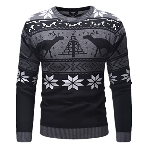 ARHAVI Suéter fino masculino inverno gola porão, Bk, G