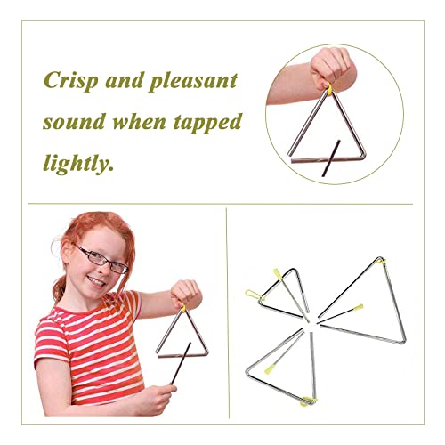 Bztzhm 3 Stück Triangel Instrumenten Set, Triangle Percussion Instrument, Dreieck Musikinstrument, Dreieck Instrument, Triangle Instrument, Triangel Musikinstrumente, für Musikalische Früherziehung