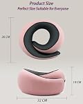 Travel Pillow Memory Foam Neck Pillow Soft Comfortable Breathable Velvet Cover Support Pillow for Traveling, Airplanes, Car, Travel Sleeping Essentials (Light Pink)