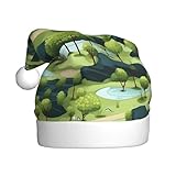  HJFCZH Beau chapeau de Noël imprimé parcours de golf pour adulte adapté pour Halloween, Noël et Nouvel An