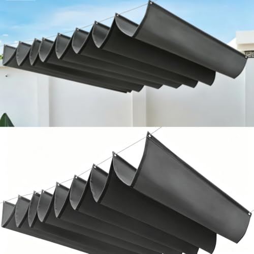 Voiles d'ombrage rétractables anti-UV et imperméables pour balcon - 2