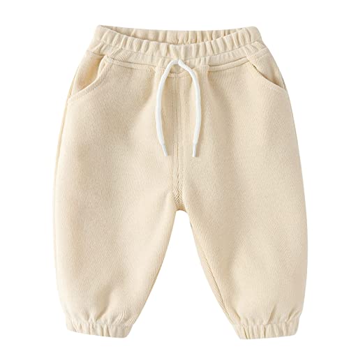 Toddler Boys Girls Joggers Solid Color Drawstring Elastic Waist Sweatpants Infant Casual Athletic Pants Fall Winter