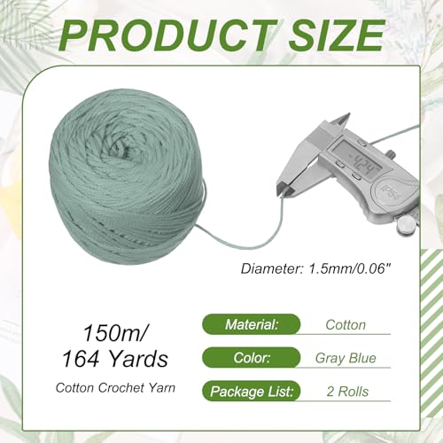Coton tressé pour macramé gris bleu idéal suspension plante et décoration murale