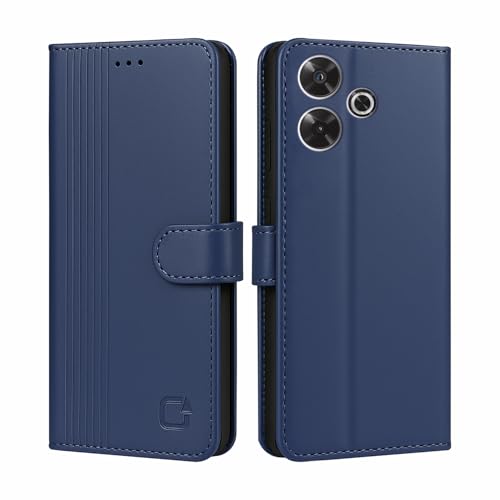 Image of AIBEX Shock Proof Flip Compatible for Poco M6 Plus 5G / Redmi 13 5G Flip Cover Leather Finish | Inside TPU with Card Pockets | Wallet Stand | Complete Protection Flip Case