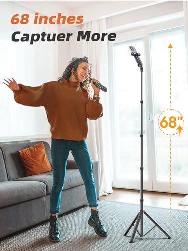 Image of FKU Np-688 83Inch Multi-Function Mobile Phone Live Broadcast Floor Stand 2 in 1 Multi-Function Tripod + Selfie Stick