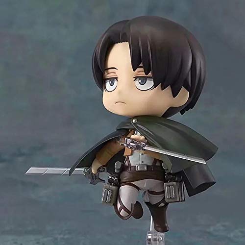 Njkdvt Attack On Titan：levi Ackerman 3.9" Changeable Face Pvc Action Figure Statues Figurine Collection Birthday Gifts，Multiple Colors #TOP3