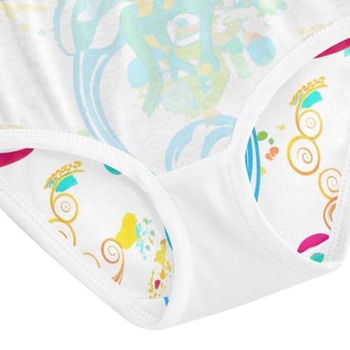 Toddler Underwear Custom 2t Cotton Panties for Girl Bright Briefs Girls Undies Green Red Chameleons White 5