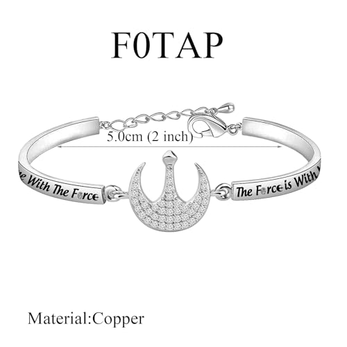 Movie Inspire Bracelet I Am One with The Forc The Forc is with Me Jewelry Funny Gift2