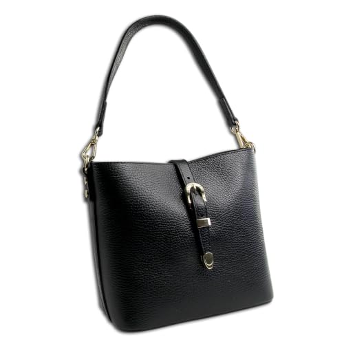Sac à bandoulière pour femme en cuir noir anti-encombrement OTTM812US